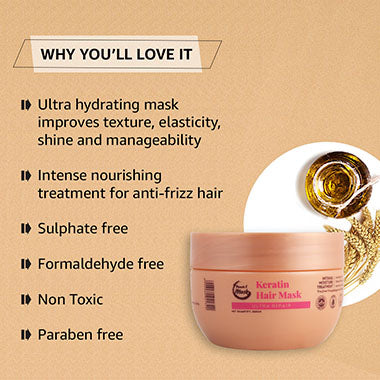 Keratin Hair Mask | Frizz free in 2 mins |200gm